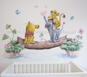 disney muurschildering spagtelpoets