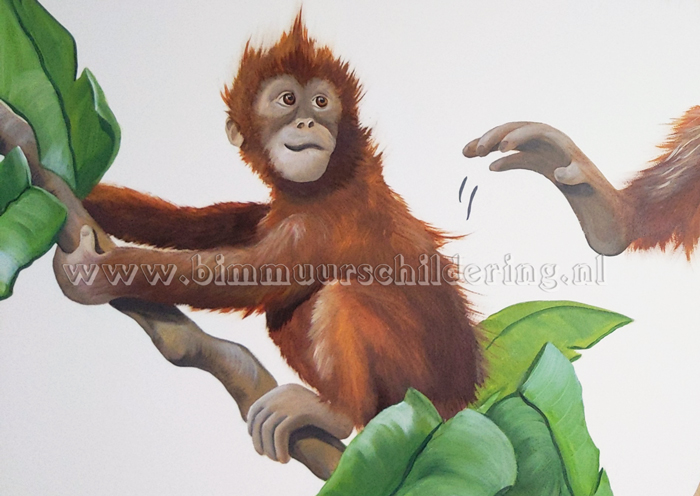 aapje muurschildering