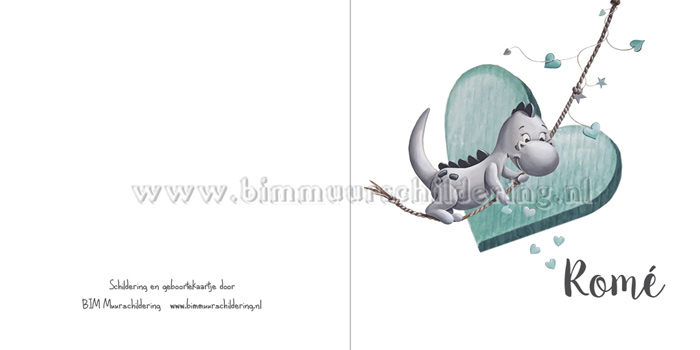 Dirk draak geboortekaarten