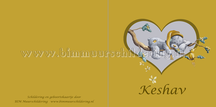 geboortekaartje hart lief