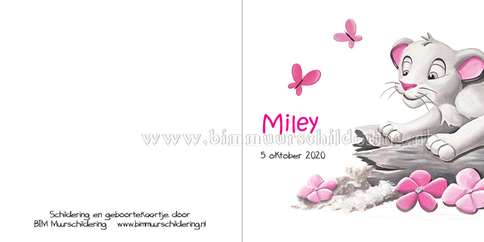 simba geboortekaartje meisje