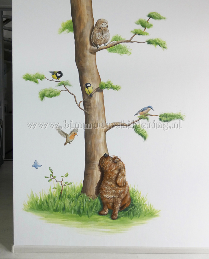 hond boom vogels hond boom vogels