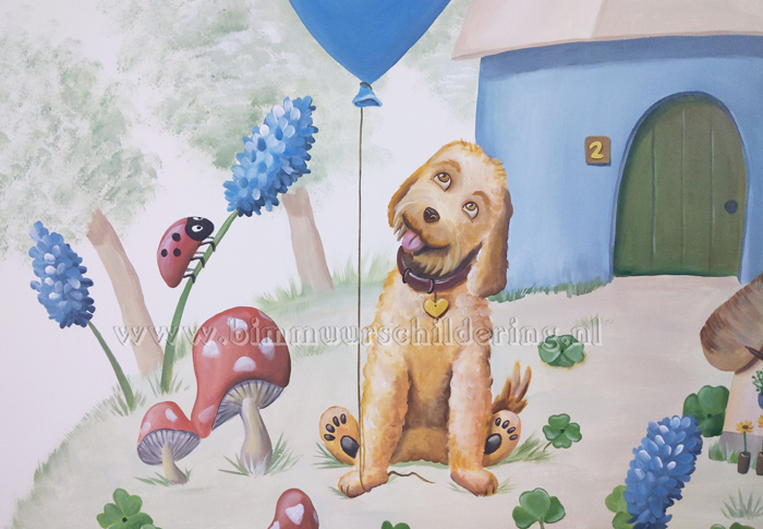 hond lieveheersbeestje paddenstoel hond lieveheersbeestje paddenstoel