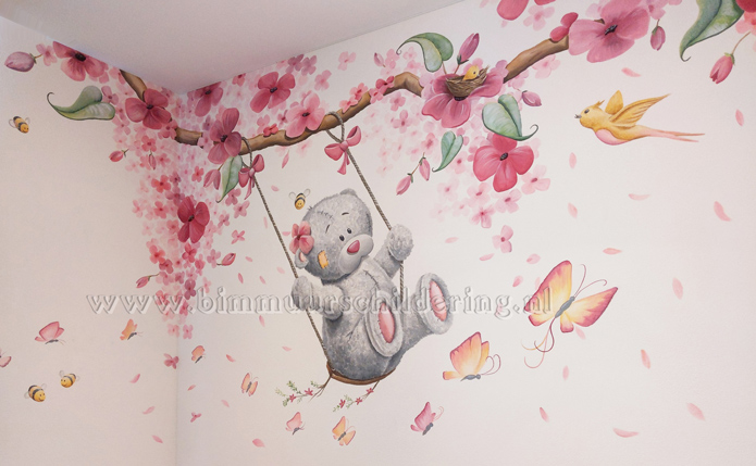 babykamer muurschildering bloemen babykamer muurschildering bloemen