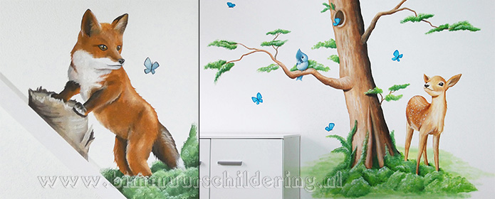boom vogel hert vos boom vogel hert vos