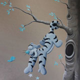 tijgertje muurschildering