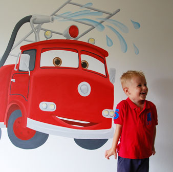 brandweerauto kinderkamer brandweerauto-kinderkamer