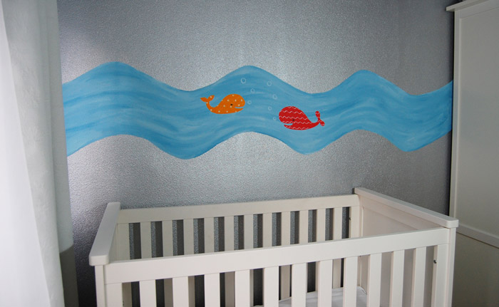 Walvissen kinderkamer muurschildering walvissen-muurschildering-kinderkamer