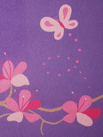 bloesem vlinder spachtelputz