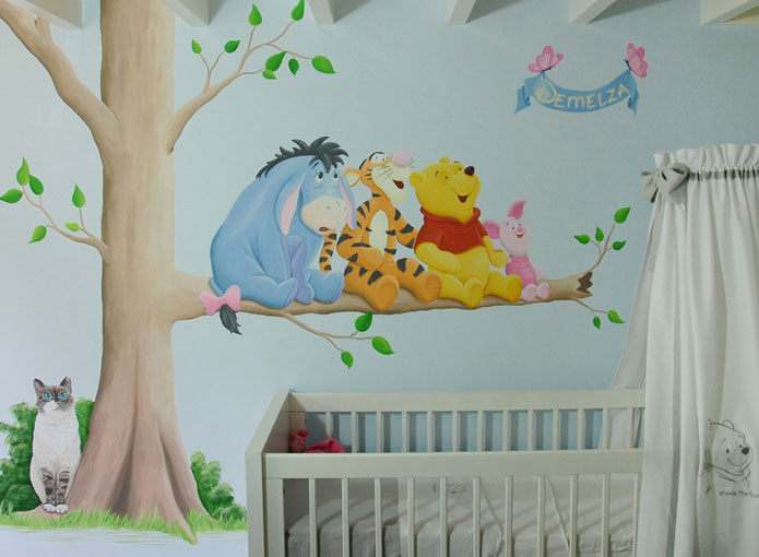 winnie huisdier muurschildering winnie huisdier muurschildering