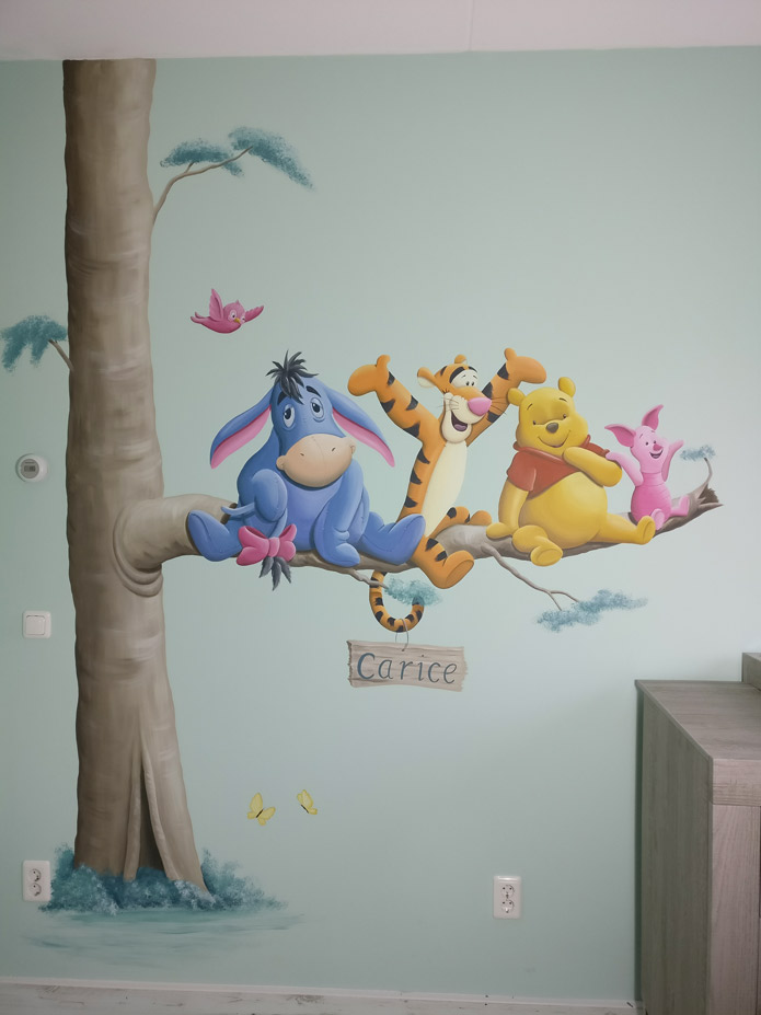 Winnie the Pooh muurschildering winnie the pooh muurschildering