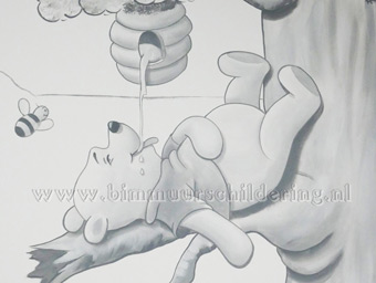 winnie the pooh muurtekening winnie the pooh muurtekening