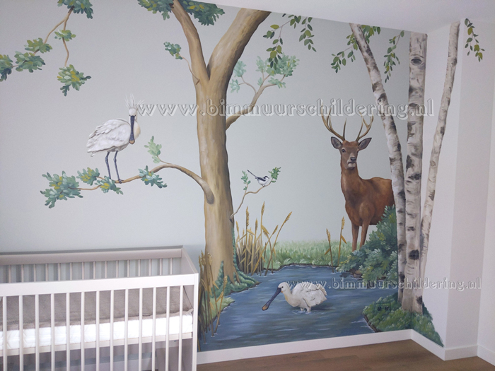 realistische muurschildering