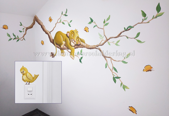 simba babykamer muurschildering tak simba babykamer tak