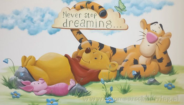 winnie the pooh muurschildering tijgertje knorretje
